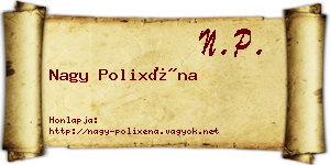 Nagy Polixéna névjegykártya